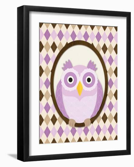 Sitting Owl IV-N. Harbick-Framed Art Print