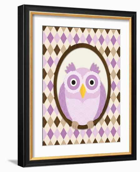 Sitting Owl IV-N. Harbick-Framed Art Print