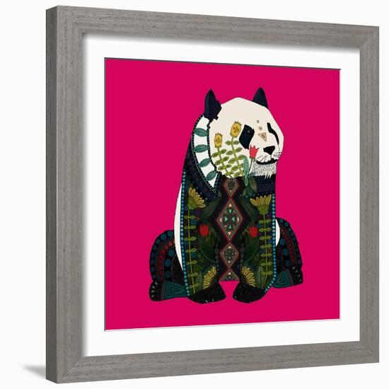 Sitting Panda (Variant 2)-Sharon Turner-Framed Art Print