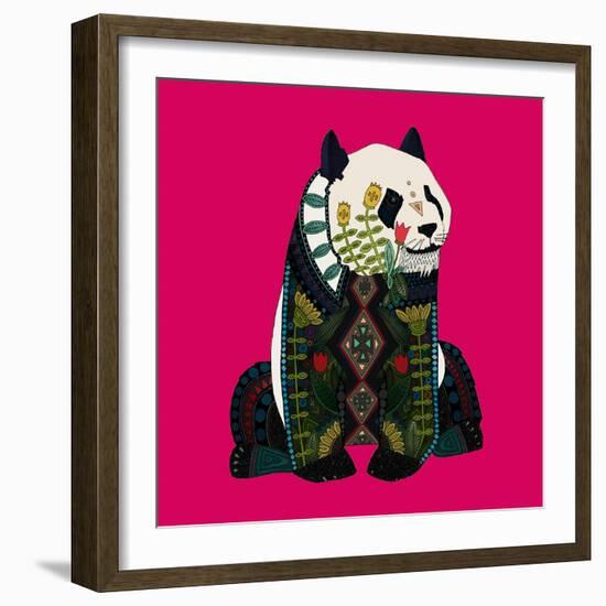 Sitting Panda (Variant 2)-Sharon Turner-Framed Art Print