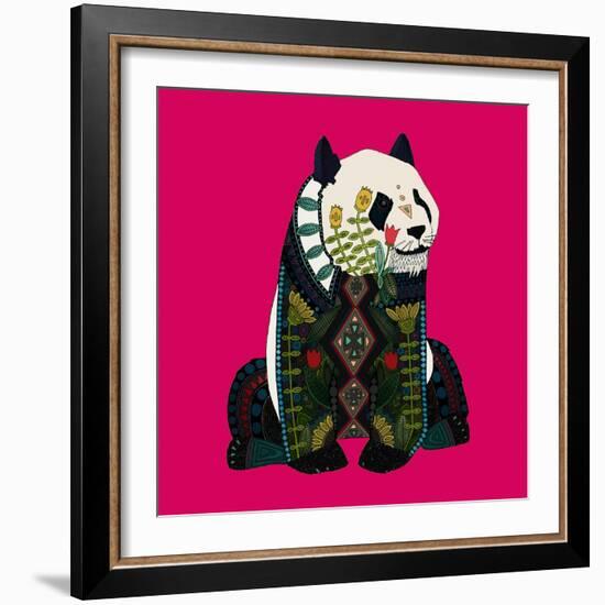 Sitting Panda (Variant 2)-Sharon Turner-Framed Art Print