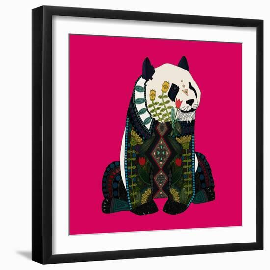 Sitting Panda (Variant 2)-Sharon Turner-Framed Art Print