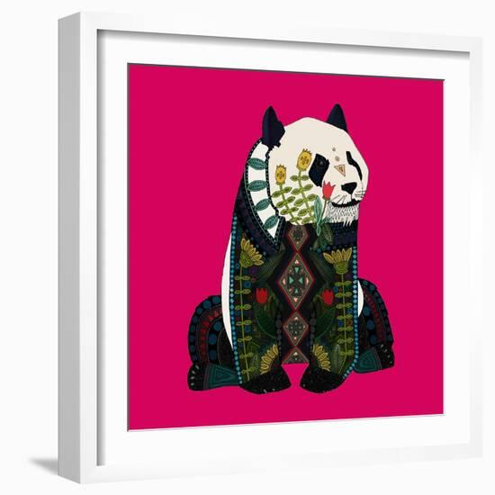 Sitting Panda (Variant 2)-Sharon Turner-Framed Art Print