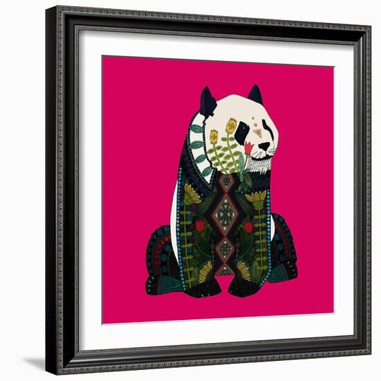 Sitting Panda (Variant 2)-Sharon Turner-Framed Art Print