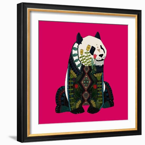 Sitting Panda (Variant 2)-Sharon Turner-Framed Art Print