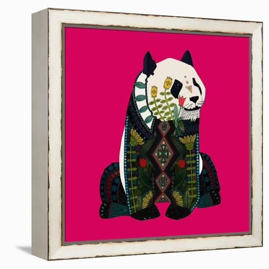 Sitting Panda (Variant 2)-Sharon Turner-Framed Stretched Canvas