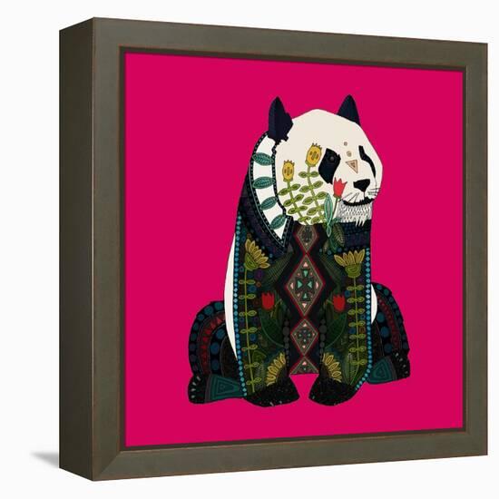 Sitting Panda (Variant 2)-Sharon Turner-Framed Stretched Canvas