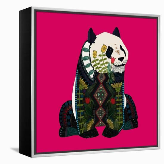 Sitting Panda (Variant 2)-Sharon Turner-Framed Stretched Canvas