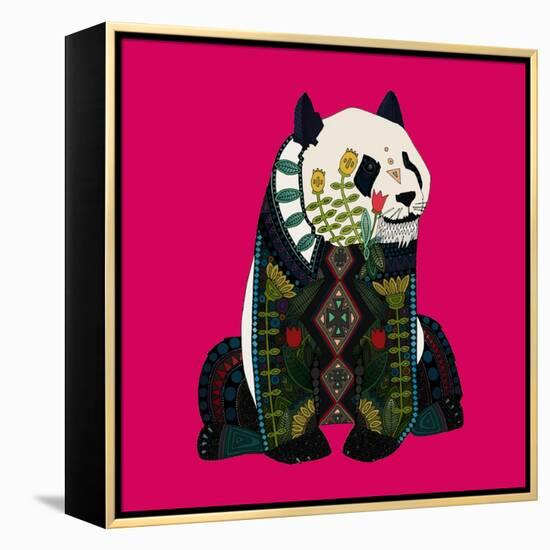 Sitting Panda (Variant 2)-Sharon Turner-Framed Stretched Canvas