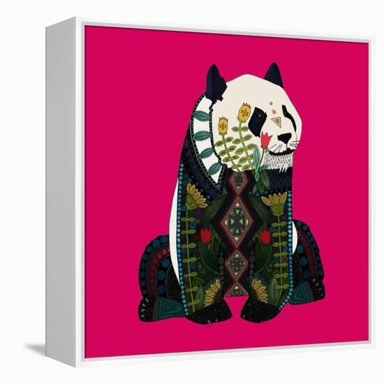 Sitting Panda (Variant 2)-Sharon Turner-Framed Stretched Canvas