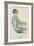 Sitting Semi-Nude with Blue Hairband, 1914-Egon Schiele-Framed Giclee Print