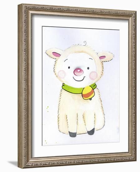 Sitting Sheep-Valarie Wade-Framed Giclee Print