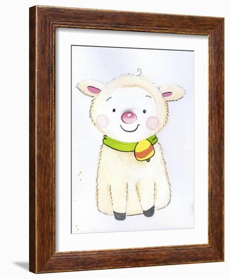 Sitting Sheep-Valarie Wade-Framed Giclee Print