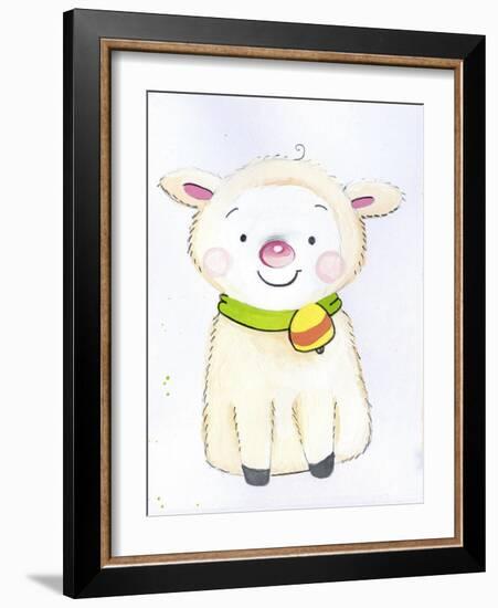 Sitting Sheep-Valarie Wade-Framed Giclee Print