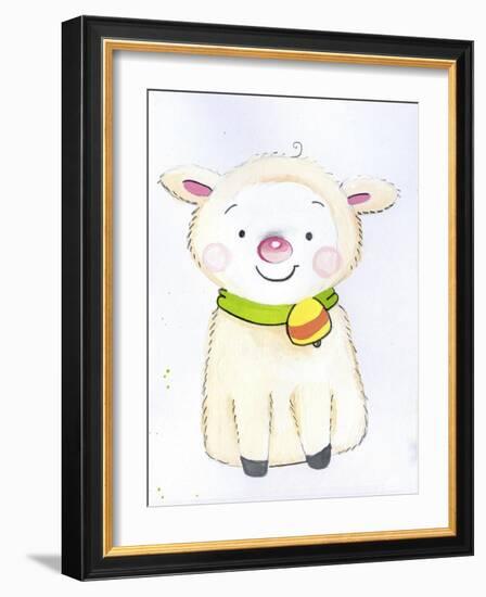 Sitting Sheep-Valarie Wade-Framed Giclee Print