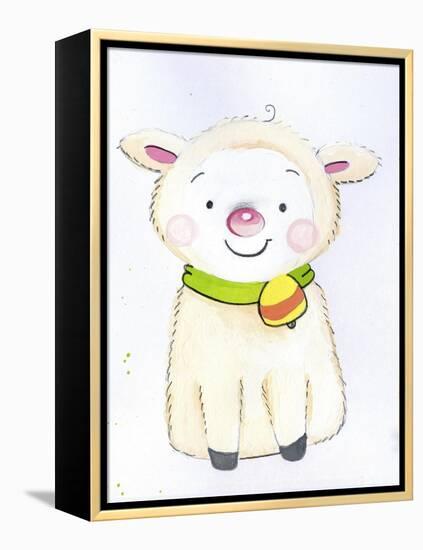 Sitting Sheep-Valarie Wade-Framed Premier Image Canvas