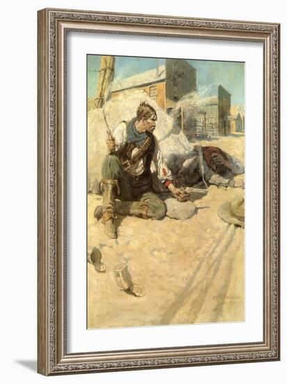 Sitting Up Cross-Legged, 1906-Newell Convers Wyeth-Framed Giclee Print