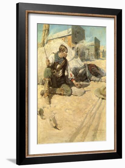 Sitting Up Cross-Legged, 1906-Newell Convers Wyeth-Framed Giclee Print