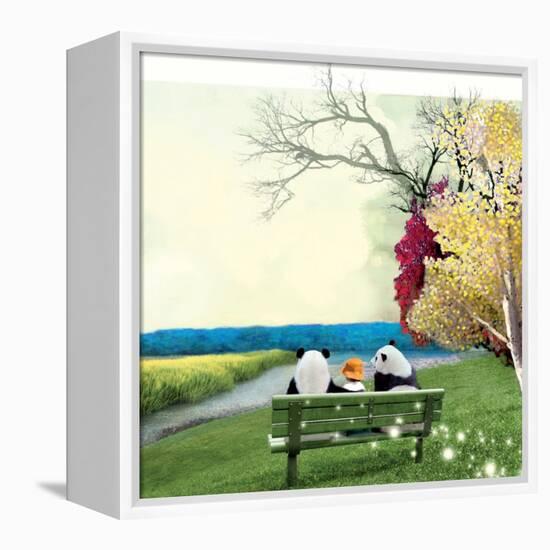 Sitting With Pandas-Nancy Tillman-Framed Stretched Canvas