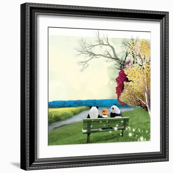 Sitting With Pandas-Nancy Tillman-Framed Art Print