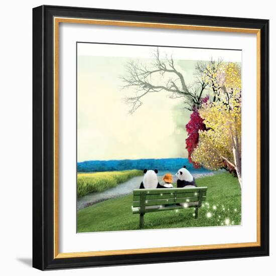 Sitting With Pandas-Nancy Tillman-Framed Art Print