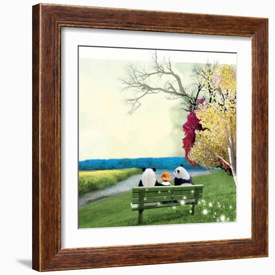 Sitting With Pandas-Nancy Tillman-Framed Premium Giclee Print