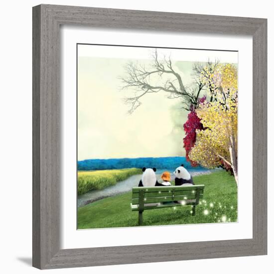 Sitting With Pandas-Nancy Tillman-Framed Premium Giclee Print