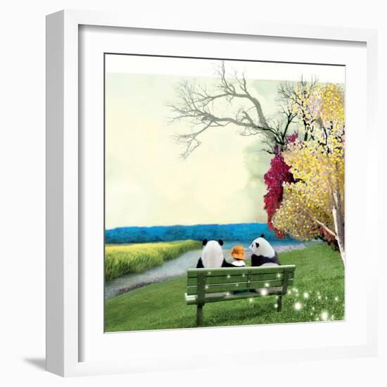 Sitting With Pandas-Nancy Tillman-Framed Premium Giclee Print