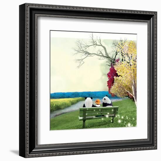 Sitting With Pandas-Nancy Tillman-Framed Art Print