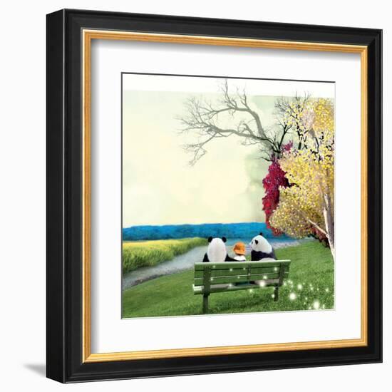 Sitting With Pandas-Nancy Tillman-Framed Art Print