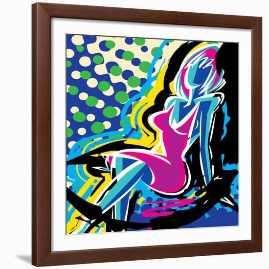 Sitting-Ray Lengele-Framed Art Print