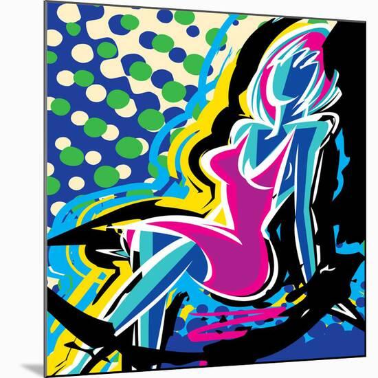 Sitting-Ray Lengele-Mounted Art Print