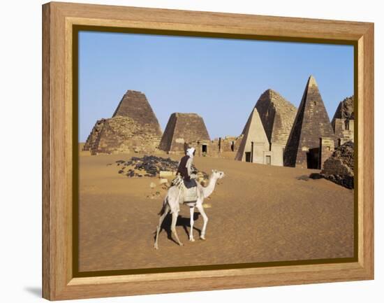 Situated a Short Distance East of Nile, Ancient Pyramids of Meroe are an Important Burial Ground-Nigel Pavitt-Framed Premier Image Canvas