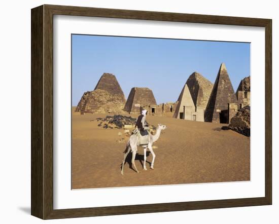 Situated a Short Distance East of Nile, Ancient Pyramids of Meroe are an Important Burial Ground-Nigel Pavitt-Framed Photographic Print