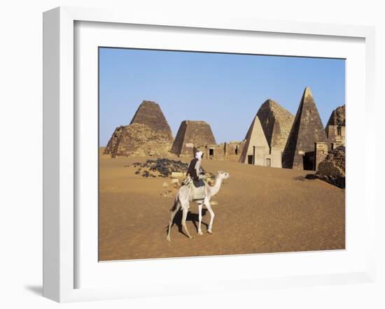 Situated a Short Distance East of Nile, Ancient Pyramids of Meroe are an Important Burial Ground-Nigel Pavitt-Framed Photographic Print