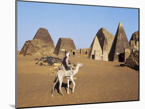 Situated a Short Distance East of Nile, Ancient Pyramids of Meroe are an Important Burial Ground-Nigel Pavitt-Mounted Photographic Print