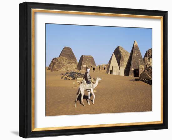 Situated a Short Distance East of Nile, Ancient Pyramids of Meroe are an Important Burial Ground-Nigel Pavitt-Framed Photographic Print