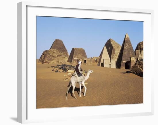 Situated a Short Distance East of Nile, Ancient Pyramids of Meroe are an Important Burial Ground-Nigel Pavitt-Framed Photographic Print