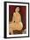 Sitzender Akt Auf Einem Diwan (Oder: La Belle Romaine), 1917-Amedeo Modigliani-Framed Giclee Print