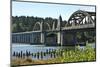 Siuslaw River Bridge, Old Town, Florence, Oregon, USA.-Michel Hersen-Mounted Photographic Print