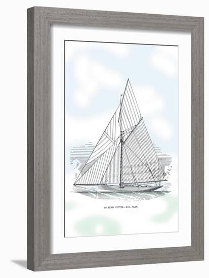 Six-Beam Cutter Sail Plan-Charles P. Kunhardt-Framed Art Print