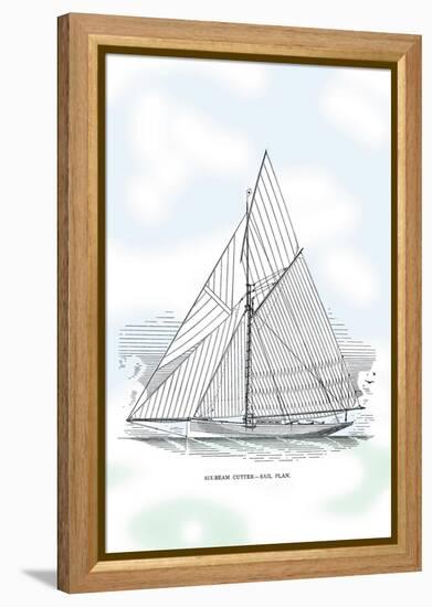 Six-Beam Cutter Sail Plan-Charles P. Kunhardt-Framed Stretched Canvas