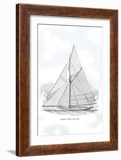 Six-Beam Cutter Sail Plan-Charles P. Kunhardt-Framed Art Print