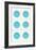 Six Blue Happy Faces-null-Framed Premium Giclee Print