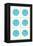 Six Blue Happy Faces-null-Framed Stretched Canvas