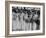 Six Bridesmaids Pose Together in White Organdy Gowns For Elizabeth Taylor and Nicky Hilton Wedding-Ed Clark-Framed Photographic Print