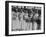 Six Bridesmaids Pose Together in White Organdy Gowns For Elizabeth Taylor and Nicky Hilton Wedding-Ed Clark-Framed Photographic Print