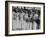 Six Bridesmaids Pose Together in White Organdy Gowns For Elizabeth Taylor and Nicky Hilton Wedding-Ed Clark-Framed Photographic Print