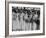 Six Bridesmaids Pose Together in White Organdy Gowns For Elizabeth Taylor and Nicky Hilton Wedding-Ed Clark-Framed Photographic Print