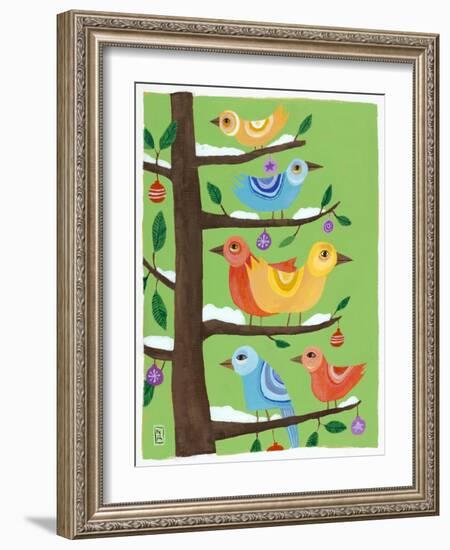 Six Christmas Birds-Nathaniel Mather-Framed Giclee Print